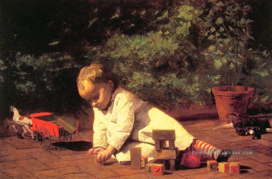 Bébé au jeu réalisme Thomas Eakins Peintures à l'huile
